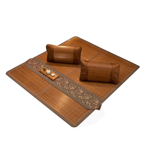 Doppelseitige Faltbare Bambusmatte, Bambus-Schlafmatte für Bett, Einzel- und Doppel-Bambus-Schlafmatte, nur für Wohnzimmer von JQUAL
