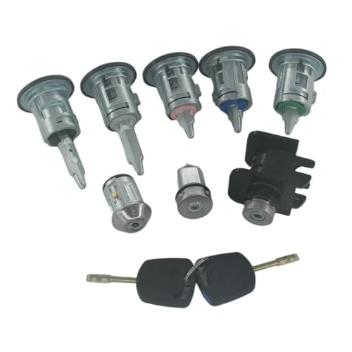 JQUAL AL119 YC15V22050YG KOMPLETTE Lock Set ZÜNDSCHLOSS Links RECHTS TÜRSCHLOSS KOFFERRAUMSCHLOSS FÜR Ford Transit Connect MK6 2000-2006 von JQUAL