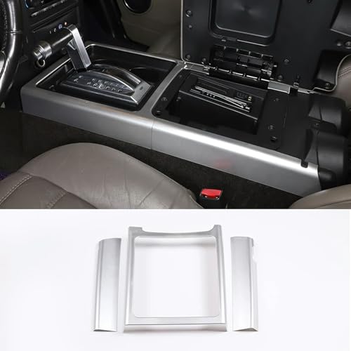 JQUAL Mittelkonsole Schalthebelrahmen Dekoration Abdeckung Verkleidung für Hummer H2 2003-2007 ABS Carbon Fiber Car Styling Interieur modifiziert von JQUAL