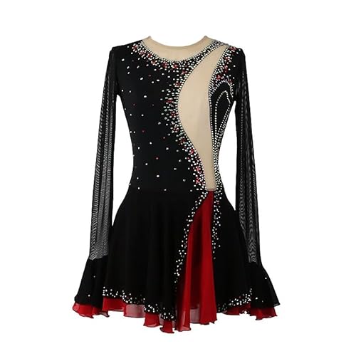 JRUIA Mädchen Mit Skating Wettbewerb Kleidern Der Mädchen Frauen Eisrollen Skating Kostüm Elastane Long Sleeve Outdoor Gymnastics Lotard Activewear Handgefertigte Kristalle,Schwarz,11/13 JRUIA Mädchen Mit Skating Wettbewerb Kleidern Der Mädchen Frauen Eisrollen Skating Kostüm Elastane Long Sleeve Outdoor Gymnastics Lotard Activewear Handgefertigte Kristalle,Schwarz,11/13 von JRUIA