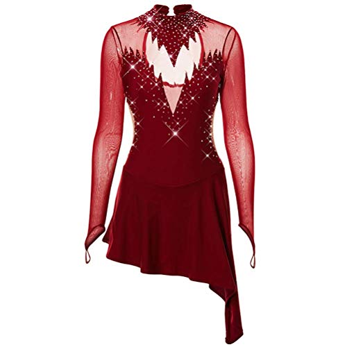 JRUIA Mode Eiskunstlauf Kleid Rollschuh Wettkampf Kostüm Für Damen Langärmlig Mädchen Tanztrikot Für Rhythmische Gymnastik Ballett Rock Strass,A,15_16Years JRUIA Mode Eiskunstlauf Kleid Rollschuh Wettkampf Kostüm Für Damen Langärmlig Mädchen Tanztrikot Für Rhythmische Gymnastik Ballett Rock Strass,A,15_16Years von JRUIA