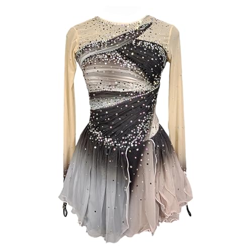 JRUIA Professionelles Eiskunstlauf Kleid Für Mädchen Gradient Eislauf Wettkampfbekleidung Handgefertigte Outdoor Gymnastik Trikots Rollschuhrock,Grau,XL JRUIA Professionelles Eiskunstlauf Kleid Für Mädchen Gradient Eislauf Wettkampfbekleidung Handgefertigte Outdoor Gymnastik Trikots Rollschuhrock,Grau,XL von JRUIA