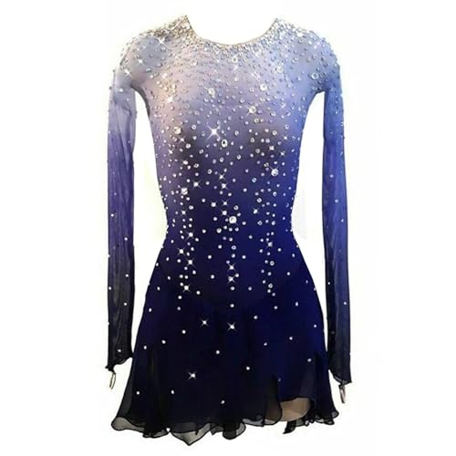 JRUIA Professionelles Eiskunstlauf Wettkampf Kleid Für Mädchen Handgefertigte Trikots Für Rhythmische Gymnastik Für Damen Eislaufkostüm Mit Strass Gradient Lange Ärmel,Blau,M JRUIA Professionelles Eiskunstlauf Wettkampf Kleid Für Mädchen Handgefertigte Trikots Für Rhythmische Gymnastik Für Damen Eislaufkostüm Mit Strass Gradient Lange Ärmel,Blau,M von JRUIA