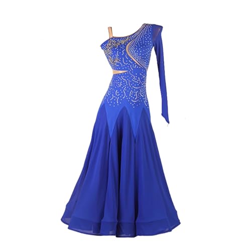 JRUIA Walzer Leistung Tanzkleidung Für Frauen Professionelle Wettbewerb Standard Ballsaal Tanzkleider Stickertanz Outfit Tango Kostüm Mit Strass,Blau,M JRUIA Walzer Leistung Tanzkleidung Für Frauen Professionelle Wettbewerb Standard Ballsaal Tanzkleider Stickertanz Outfit Tango Kostüm Mit Strass,Blau,M von JRUIA
