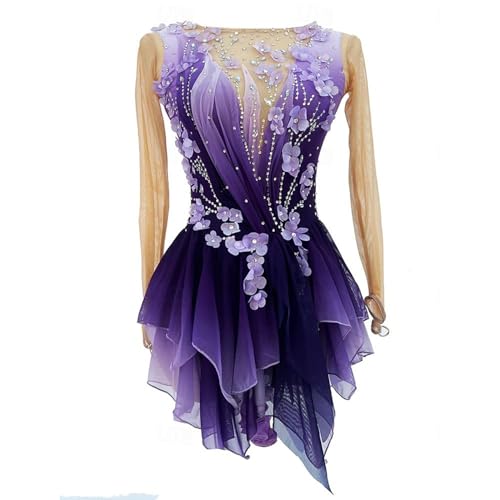 JRUIA Wettkampfkleidung Für Professionelles Eiskunstlaufen Für Mädchen Eislaufkostüm Für Damen Outdoor Sportanzug Für Rhythmische Sportgymnastik Handgefertigte Blume,Lila,XL JRUIA Wettkampfkleidung Für Professionelles Eiskunstlaufen Für Mädchen Eislaufkostüm Für Damen Outdoor Sportanzug Für Rhythmische Sportgymnastik Handgefertigte Blume,Lila,XL von JRUIA