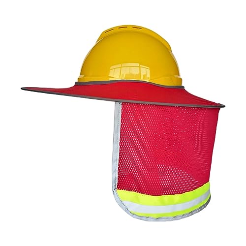 Hard Hats Sonnenschutz, Netz-Sonnenschutz mit hoher Sichtbarkeit, reflektierend, atmungsaktiv, UV-Schutz, Nackenschutz für harte Hüte von JSGHGDF