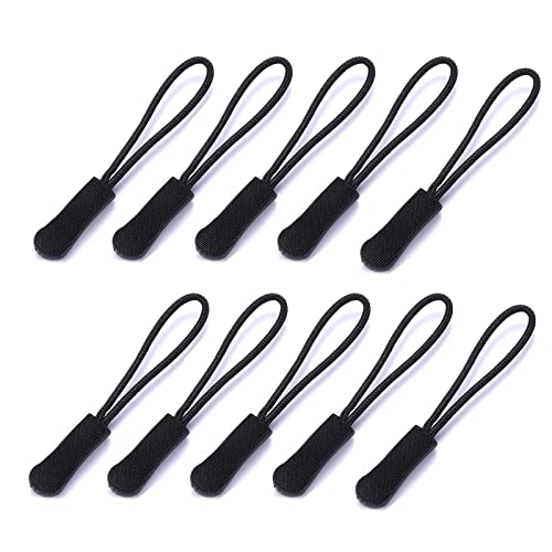 JSGHGDF 10 x Reißverschluss-Zieher-Ende, Ersatz-Clip, Schnalle, Fixierer, Kordel, Reisetaschen, Schwarz JSGHGDF 10 x Reißverschluss-Zieher-Ende, Ersatz-Clip, Schnalle, Fixierer, Kordel, Reisetaschen, Schwarz von JSGHGDF