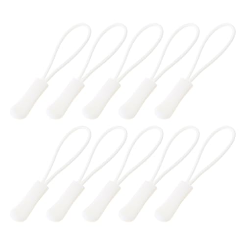 JSGHGDF 10 x Reißverschluss-Zieher-Ende, Ersatz-Clip, Schnalle, Fixierer, Kordel, Reisetaschen, weiß JSGHGDF 10 x Reißverschluss-Zieher-Ende, Ersatz-Clip, Schnalle, Fixierer, Kordel, Reisetaschen, weiß von JSGHGDF