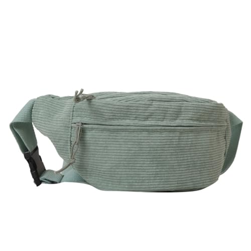 JSGHGDF Bauchtasche 2023 aus Cord mit großem Fassungsvermögen, einfarbig, vielseitige Bauchtasche für Mädchen, grün, Without pendant JSGHGDF Bauchtasche 2023 aus Cord mit großem Fassungsvermögen, einfarbig, vielseitige Bauchtasche für Mädchen, grün, Without pendant von JSGHGDF