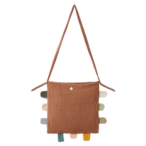 JSGHGDF Kinder-Umhängetasche, große Kapazität, Baumwolle, Schultertasche, für Jungen, Mädchen, vielseitige Tasche für Bargeld, Geldbörse, Geldbörse, Karminrot von JSGHGDF