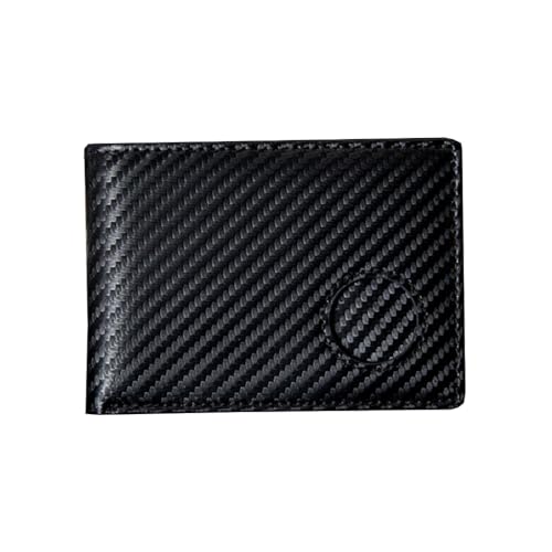 JSGHGDF Modischer, automatischer Kartenhalter für kurze Brieftaschen, Kreditkartenhalter für Herren, Carbon Fiber von JSGHGDF