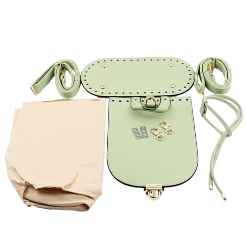 JSGHGDF Personalisierbares Set aus gewebtem Taschenzubehör, handgefertigte Tasche mit Unterklappe, um Ihre Taschen herzustellen, grün, S von JSGHGDF