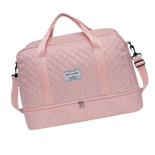 JSGHGDF Praktische Reise Sporttasche mit wasserdichter Innenseite und Nass-Trocken-Trennung Umhängetasche Große Handtasche für, rose, M, Gepäck-Set von JSGHGDF