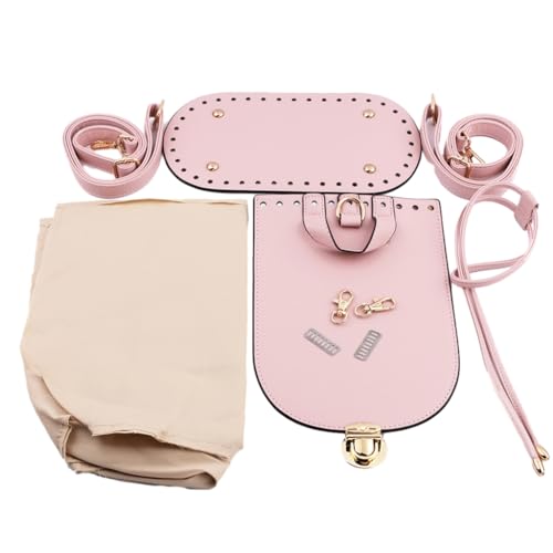 JSGHGDF Stilvolle Taschenherstellungszubehör, PU-gewebte Taschen, Zubehör mit Taschen-Bodenklappe und stabiler Konstruktion, rose von JSGHGDF