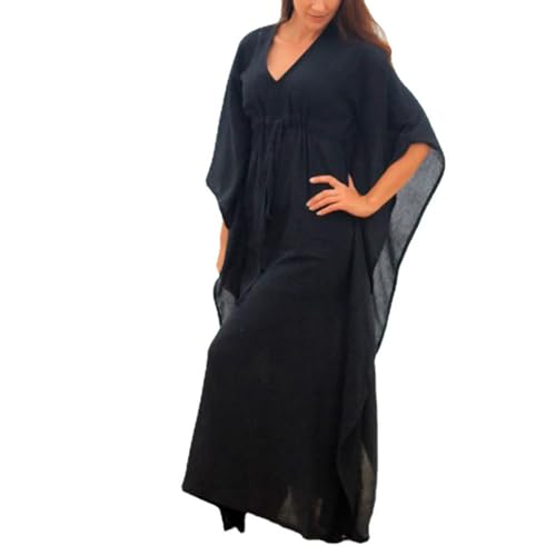 JSGHGDF Strandkleid für Damen, Strandmode, für Sonne, für Kleidung, bedruckt, einfarbig, Kleid von JSGHGDF