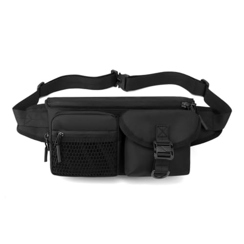 JSGHGDF Vielseitige Hüfttasche mit mehreren Fächern, Crossbody-Schultertaschen für Outdoor-Sportarten und Reisen, Schwarz von JSGHGDF