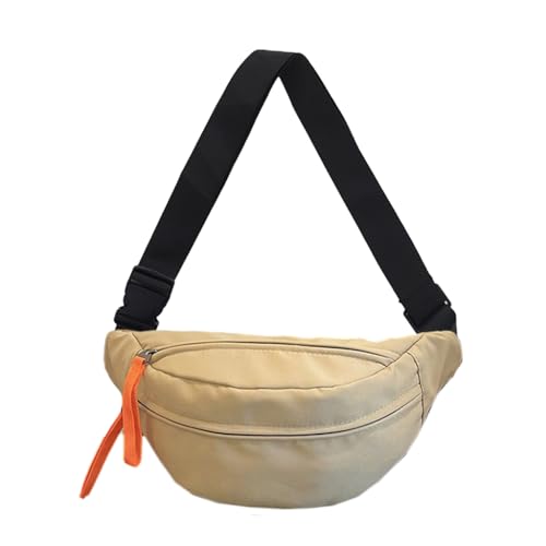 Modische Hüfttasche mit verstellbarem Riemen, Nylon-Umhängetasche, Crossbody-Tasche für Outdoor, Workout, Wandern, Reisen, khaki von JSGHGDF