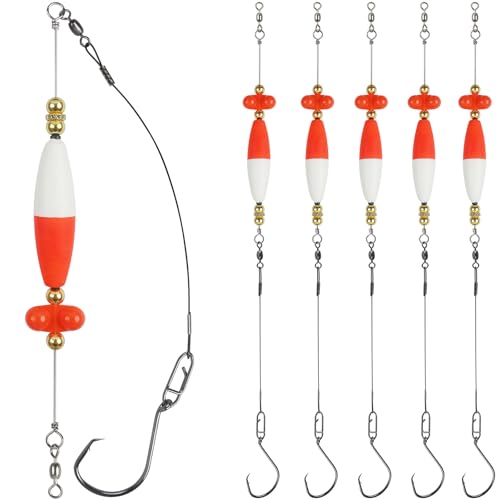 Waller-Rig Wels-Posen-Rigs Wels-Ausrüstung mit Welerrasseln, Perlen, Peg Floats Bobbers 8/0 Kreishaken Santee Cooper Rigs Wallervorrichtung für Ufer, Fluss, See, Angeln, Boot, Ufer, Angeln von JSHANMEI