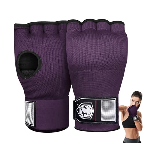 JSHDUSA Gel-Boxhandbandagen | Stoßdämpfende Halbfinger-Fäustlinge – Stilvolle Mehrzweck-Boxhandschuhe, tragbare Fäustlinge für Muay Thai, Taekwondo, Kampfsport von JSHDUSA