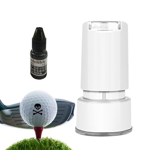 JSHDUSA Golfballdrucker – Einzigartiger, wasserdichter Golfball-Stempel, langlebiges Golfball-Markierungswerkzeug, kreatives Golfzubehör, wiederverwendbarer, selbstfärbender Stempel für Golfliebhaber von JSHDUSA