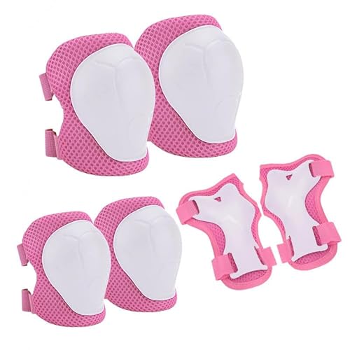 Knieschoner kinder，Protektoren kinder，inliner schutzausrüstung kinder，Knie schoner3-8 Jahr alt kinder Protektoren set，Geeignet für Skating，Fahrräder，Skateboarden (Rosa) von JSRHEEM