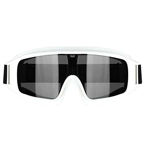 JSSEVN Airsoft-Brille, taktische Brille, Anti-Beschlag-Brille, Jagd, Radfahren, Outdoor, Farbwechsel, polarisiert, Sport, Ski, weißer Rahmen, graue Gläser von ＪＳＳＥＶＮ