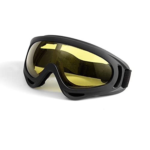 JSSEVN Motorradbrille Dirt Bike Schutzbrille für Ski Rennen Reiten Off Road Wasserdicht Splash Motocross Gelb von ＪＳＳＥＶＮ