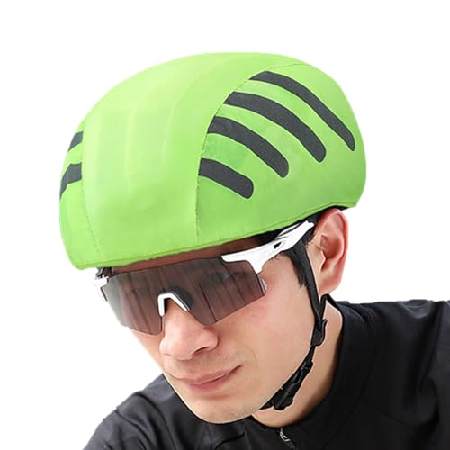 JSZDFSV Rainproofs Fahrradhelm-Abdeckung, wasserdicht, reflektierend, für Rennräder, für Reisen und Fahrräder, Helme mit reflektierenden Streifen von JSZDFSV