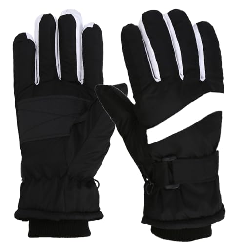 JSZDFSV Vollfinger-Handschuhe, kaltes Wetter, Ski-Handschuhe, rutschfeste Handflächenschutz, Handschuhe zum Laufen, Radfahren, Snowboarden von JSZDFSV