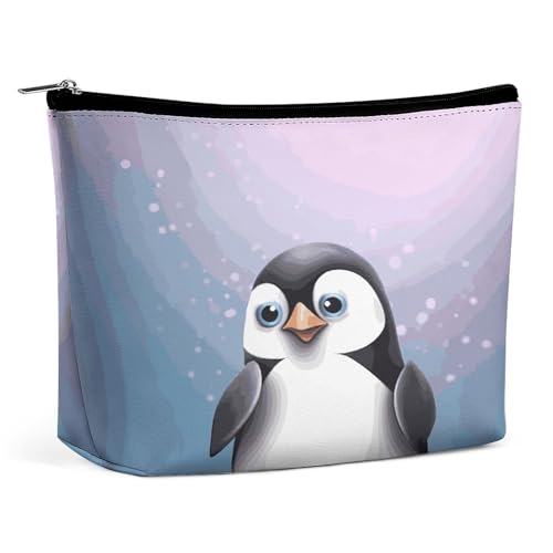 JTKBNVM I Love Penguins Make-up-Tasche für Damen, wasserdicht, tragbar, Reise-Kulturbeutel, Aufbewahrungstasche, große Make-up-Tasche, Hand-Make-up-Tasche für Arbeit, Stil, Einheitsgröße, Stil:, von JTKBNVM