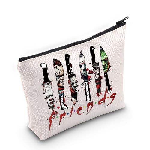 Horrorfilm-inspirierte Make-up-Tasche, gruseliges Killer-Geschenk für Horrorfilm-Fans, Freunde, Scary Fri Bag EU, Kosmetiktasche mit Aufdruck von JTOUK