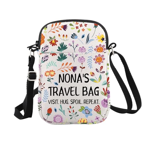 Nona Make-up Geschenk Nona Reisetasche Best Nona Ever Geschenk Muttertag Geschenk für Nona Oma, Nona Travel Cr EU, Kosmetiktasche mit Aufdruck von JTOUK