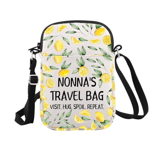 Nonna Make-up-Tasche Nonna Geburtstagsgeschenk Nonna Geschenk Muttertag Geschenk für Nonna Oma, Wiederholen Sie Nonna's Cr Eu, Kosmetiktasche mit Aufdruck von JTOUK