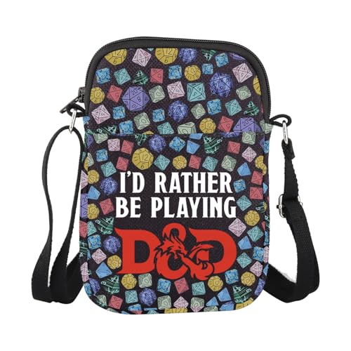 RPG Game Gift I'd Rather Be Playing D&D Makeup Bag D&D Gamer Gift Gaming Lover Gift Travel Zipper Pouch, Playing D D Cr Eu, Kosmetiktasche mit Aufdruck von JTOUK