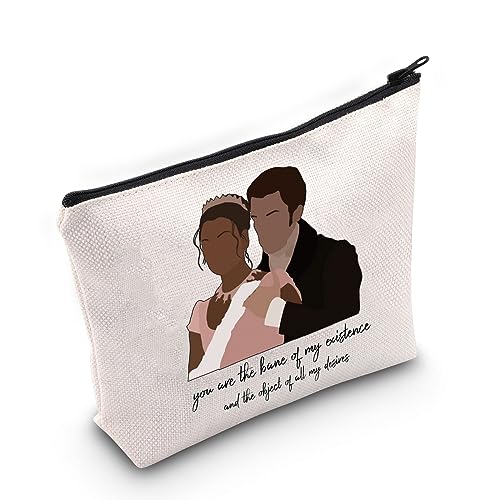 Make-up-Tasche aus Leinen, inspiriert von Regency-TV-Show, Kate und Anthony, Geschenk für Paare, My Existence Bag EU, Kosmetiktasche mit Aufdruck von JTOUK