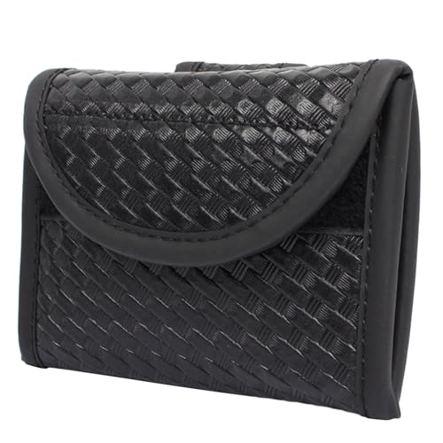 JTQYFI Flache Latex Handschuhtaschen 11 7 X 7 7 cm/4 61 X 3 03 Zoll PU Leder Handschuh Basketweaves Handschuhhalter Für Den Dienstgürtel von JTQYFI