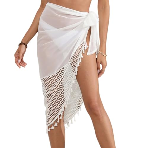 JTQYFI Solide Badeanzug Sonnenschutz Überzüge Für Damen Kurzer Transparenter Rock Badeanzug Kleid Strandmode Schal Urlaub Badeanzug Überzüge von JTQYFI