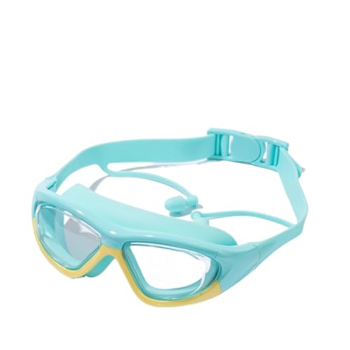 JUANYAO Schwimmbrille 3PCS kinder Kleine Rahmen Schwimmen Brille Mit Ohrstöpsel kinder Anti-fog-Schwimmen Gläser Jungen Mädchen Pool Strand gläser Für Schwimmen(Green) von JUANYAO