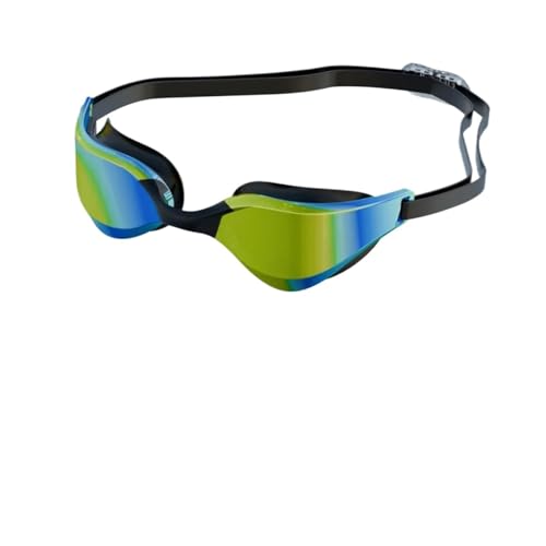 JUANYAO Schwimmbrille Professionelle Anti-Fog-Schwimmbrille for Erwachsene, Herren und Damen, mit HD-Weitwinkelobjektiv, wasserdicht, verstellbar, Silikon-Schwimmbrille Für Schwimmen(Black Blue) von JUANYAO