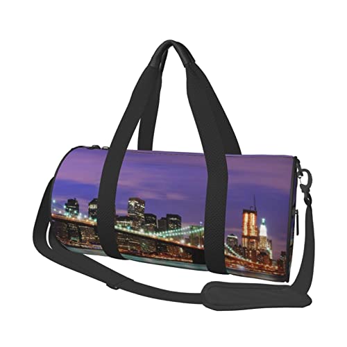 New York Night Print Reisetasche Stilvolle und funktionale bedruckte Reisetasche, Schwarz , Einheitsgröße von JUANYQME