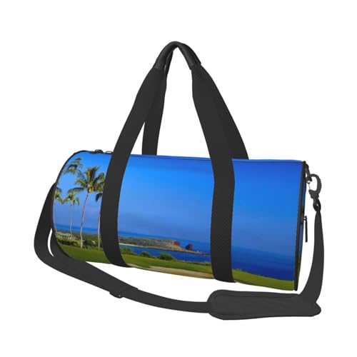 Reisetasche mit Golfplatz-Druck, stilvolle und funktionale Reisetasche mit Aufdruck, Schwarz , Einheitsgröße von JUANYQME