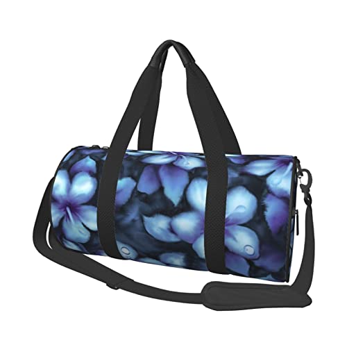 Reisetasche mit tropischem Blumendruck, stilvolle und funktionale Reisetasche, Schwarz , Einheitsgröße von JUANYQME