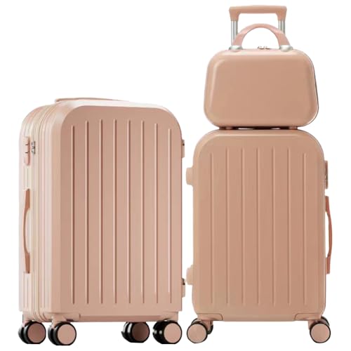 JUCHRZEY 12 Zoll 20 Zoll 24 Zoll Trolley-Koffer-Gepäckset mit Spinnerrädern, großes Fassungsvermögen, Gepäckset, Reißverschluss-Trolley, Gepäcktasche, TSA-zugelassenes Schloss von JUCHRZEY