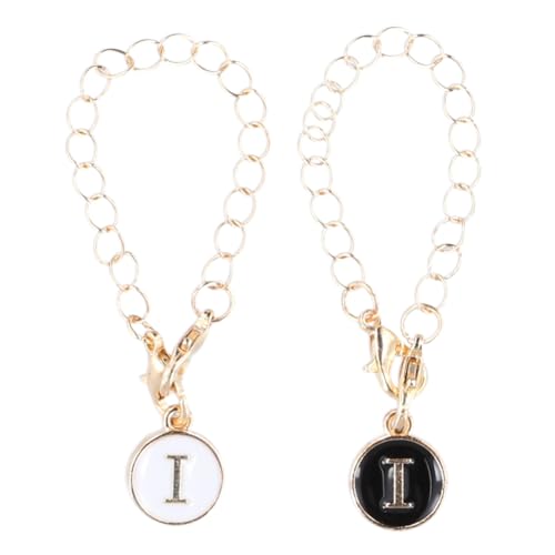 JUCHRZEY 2 Stück Initial Name ID Personalisierter Griff Charm Taschendekor Buchstaben Charm Zubehör Identifizierung Griff Buchstaben Charms Dekorativer Anhänger Schlüsselanhänger für Trinkg von JUCHRZEY