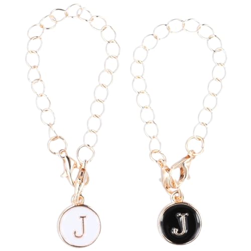 JUCHRZEY 2 Stück Initial Name ID Personalisierter Griff Charm Taschendekor Buchstaben Charm Zubehör Identifizierung Griff Buchstaben Charms Dekorativer Anhänger Schlüsselanhänger für Trinkg von JUCHRZEY