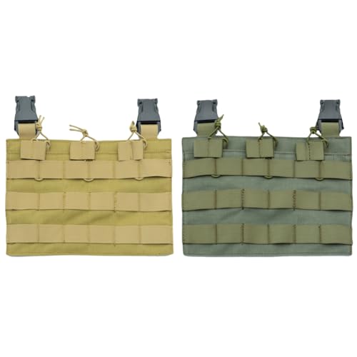 JUCHRZEY Front Flap Chest Rig Front Panel Weste Plattenträger für die Jagd (Khaki) von JUCHRZEY