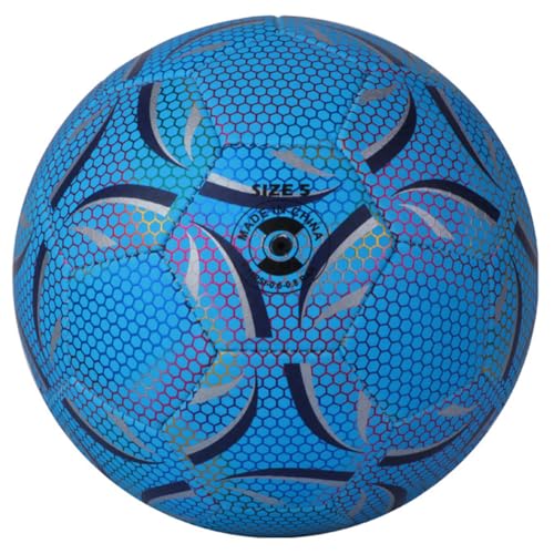 JUCHRZEY Größe 4/5 leuchtender Trainingsfußball PU-Leuchtfußball Rutschfester fluoreszierender reflektierender Fußball für nächtliches Sporttraining von JUCHRZEY