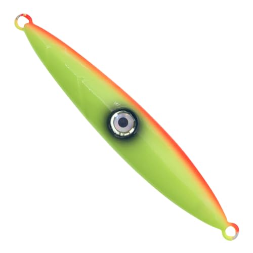 JUCHRZEY Slow Pitch Jig, langsam sinkender Angelköder, 120 g, 150 g, 200 g, sinkender vertikaler Jigging-Köder, leuchtende Harte Metallköder mit Licht für das Offshore-Angeln von JUCHRZEY