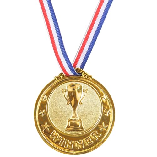 JUCHRZEY Souvenir Geschenk Kinder Golden Winner Awards Medaille Gold Bronze Award Medal 2,55 Zoll Medaille Gold Plastic Winner Medal für Wettbewerbe Party für Kinder Erwachsene von JUCHRZEY