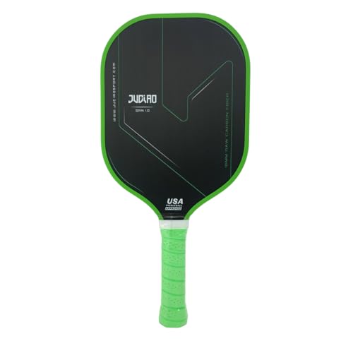 JUCIAO Pickleball-Paddel, USAPA-genehmigt, T700, Rohkohlefaser, Pickleball-Paddel, grüne Spin, strukturierte Oberfläche, thermogeformter Unibody-Pickleball, 16 mm Wabenkern, Pickleballschläger für von JUCIAO